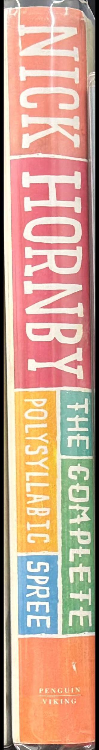 The complete polysyllabic spree / by Nick Hornby spine