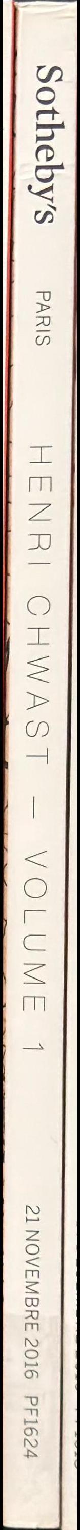 Henri Chwast : une collection a l'abri des regards, volume 1 - Paris / Sotheby's spine