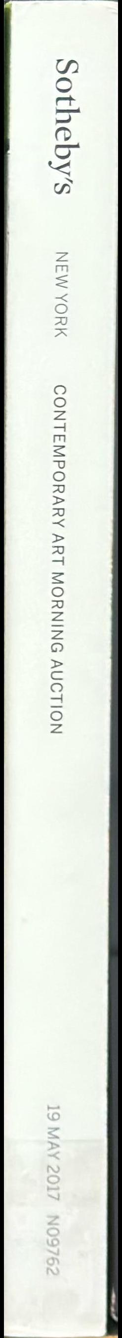 Contemporary art morning auction : auction in New York, 19 May 2017 / Sotheby's spine