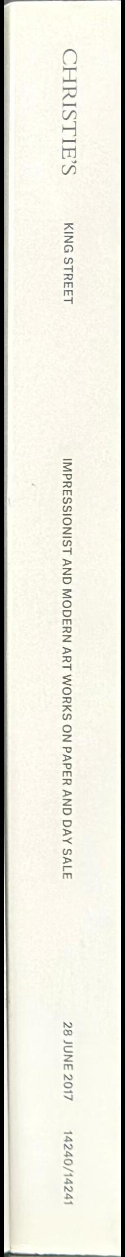 Impressionist and modern art works on paper and day sale : Wednesday 28 June 2017 / Christie's spine