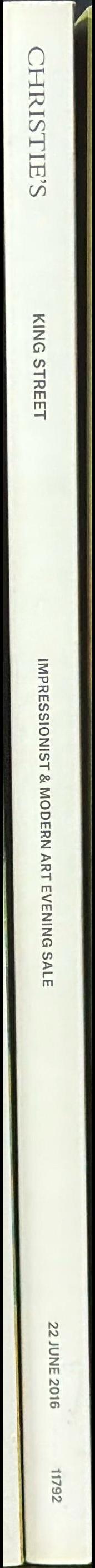 Impressionist and modern art evening sale : Wednesday 22 June 2016 / Christie's spine