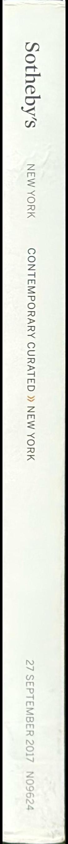 Contemporary curated New York : auction in New York, 27 September 2017 / Sotheby's spine