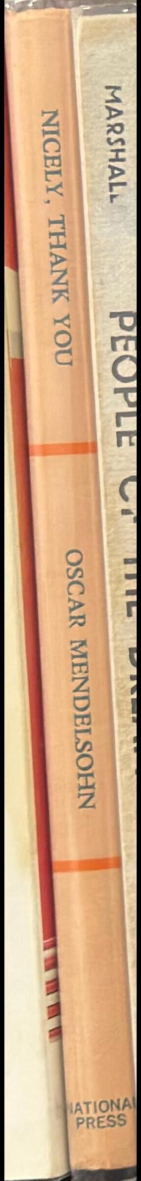 Nicely, thank you (drunk 2000 times) : a frolic with some synonyms / Oscar Mendelsohn spine