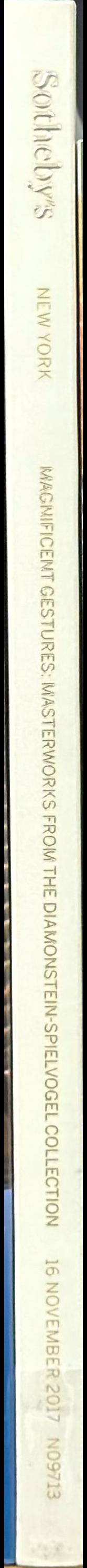Magnificent gestures : masterworks from the Diamonstein-Spielvogel Collection / Sotheby's spine
