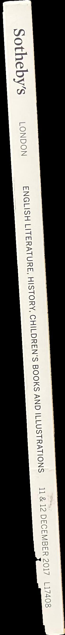 English literature, history, children's books and illustrations : auction in London, 11 & 12 December 2017 / Sotheby's spine