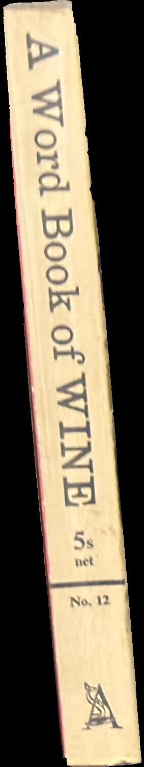 A word-book of wine spine