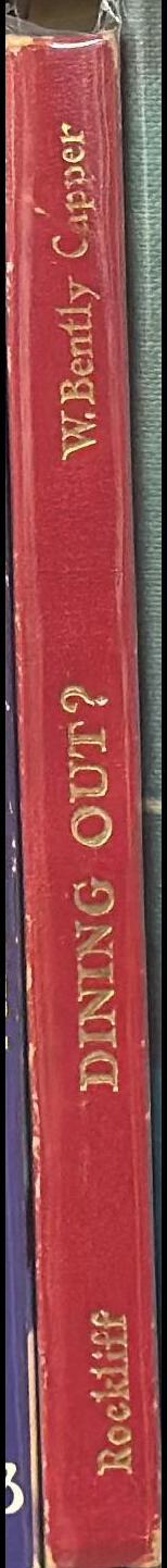 Dining out? / by W. Bently Capper spine