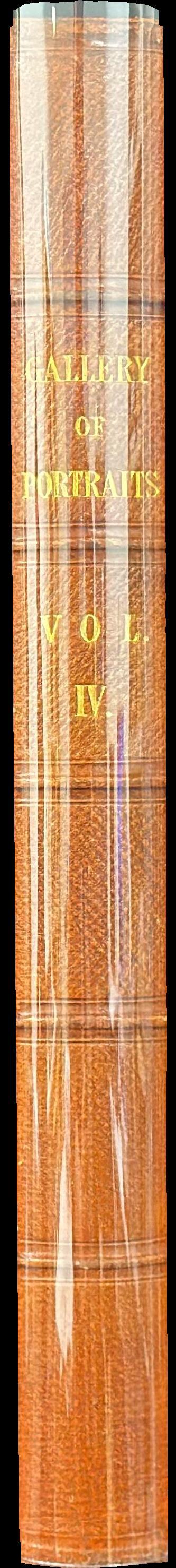 The gallery of portraits : with memoirs : volume IV spine