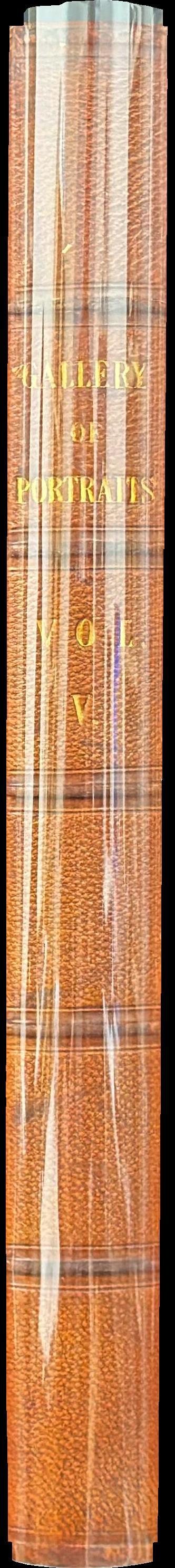 The gallery of portraits : with memoirs : volume V spine