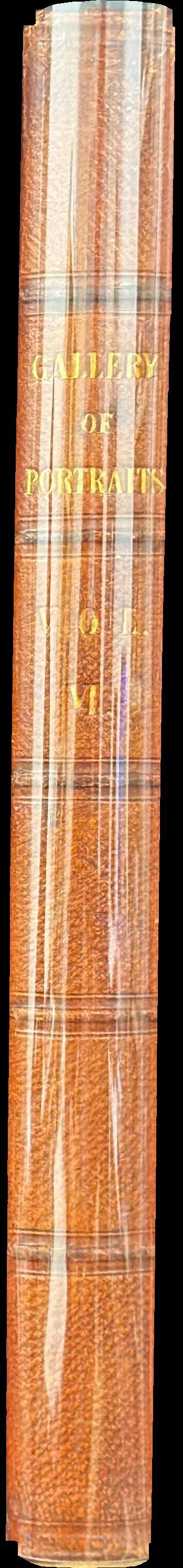 The gallery of portraits : with memoirs : volume VI spine