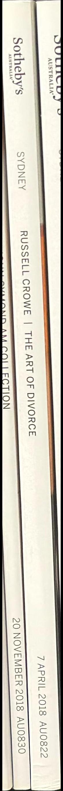Russell Crowe : the art of divorce : auction in Sydney, 7 April 2018 spine