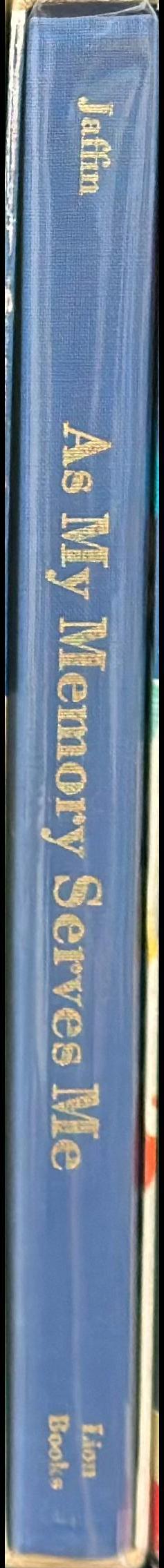 As my memory serves me : recollections and other stories spine
