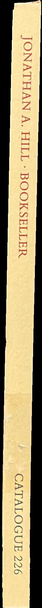 Jonathan A. Hill Bookseller : catalogue 226 : art & architecture spine