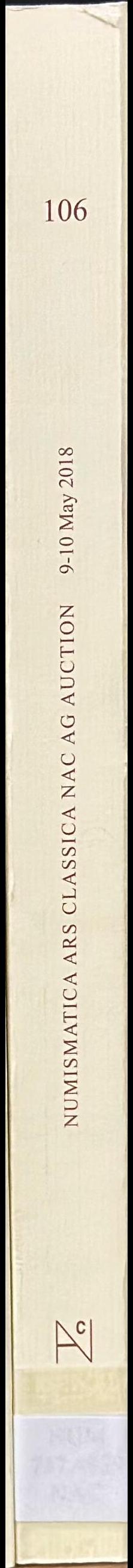 Auction 106 :  an important selection of Greek, Roman and Byzantine coins … , 9-10 May 2018 spine