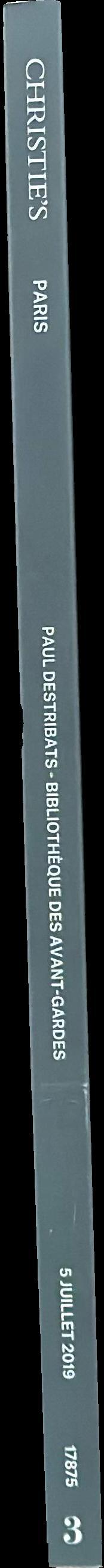 Paul Destribats bibliothèque des avant-gardes : 1ère partie - Tome 1 / Christie's spine