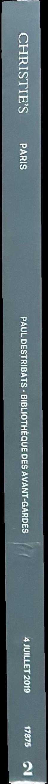 Paul Destribats bibliothèque des avant-gardes : 1ère partie - Tome 2 / Christie's spine