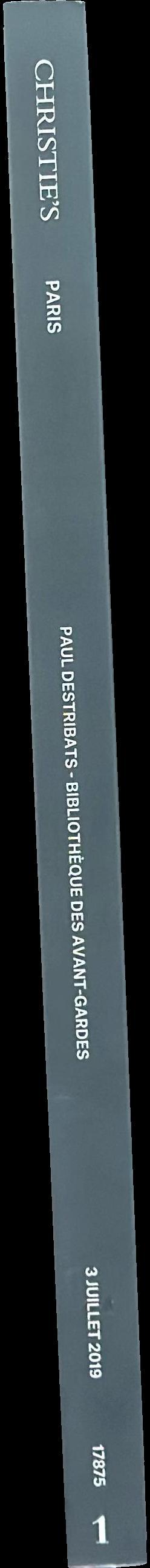 Paul Destribats bibliothèque des avant-gardes : 1ère partie - Tome 3 / Christie's spine