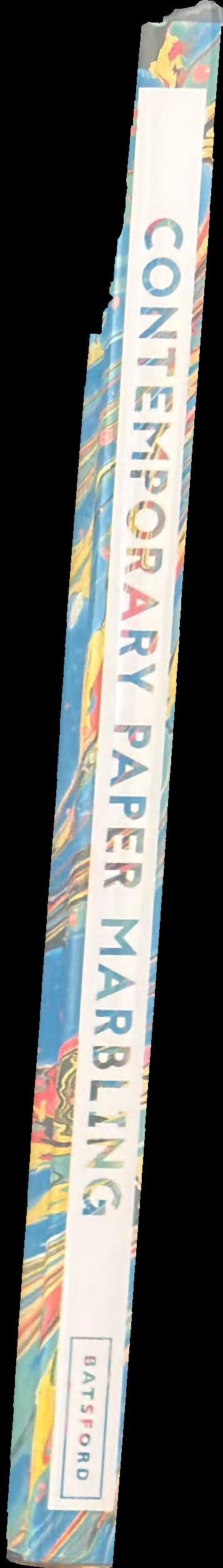Contemporary paper marbling spine