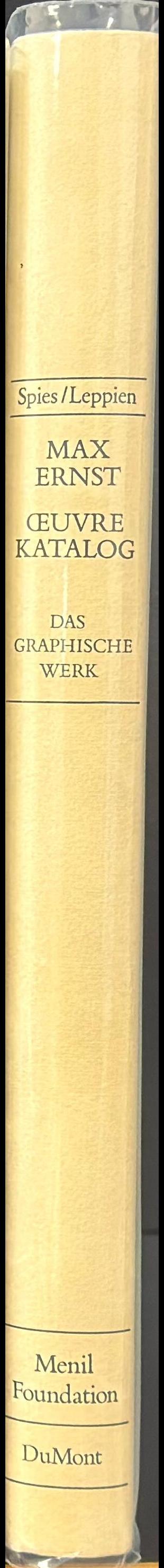 Max Ernst oeuvre-katalog : das graphische werk spine