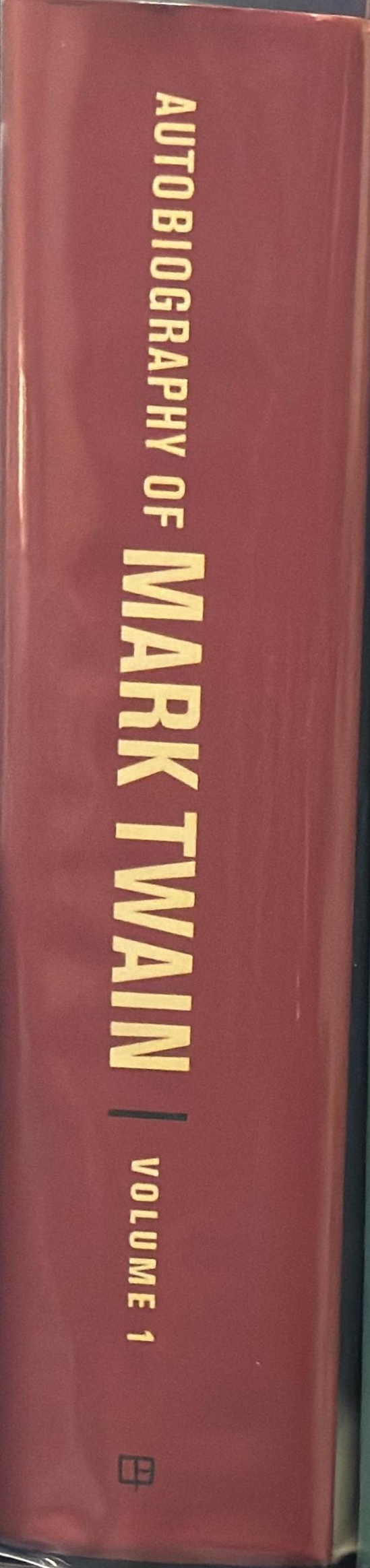 Autobiography of Mark Twain : volume 1 spine