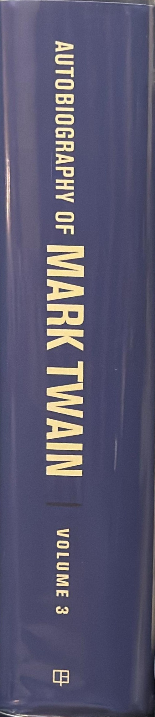Autobiography of Mark Twain : volume 3 spine