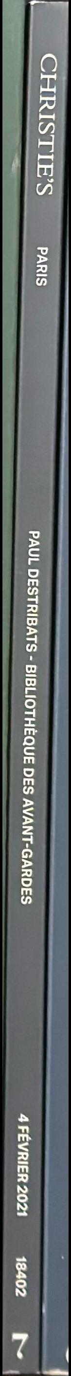 Paul Destribats bibliotheque des avant-gardes : 3e partie - tome 3 : vente aux encheres, Jeudi 4 fevrier 2021 / Christie's spine