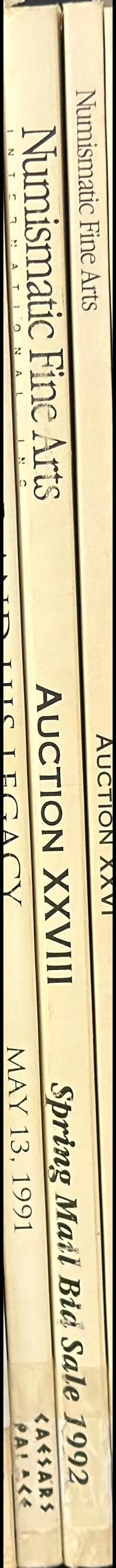 Auction XXVIII Spring mail bid sale 1992 : ancient Greek, Roman & Byzantine coins / Numismatic Fine Arts spine