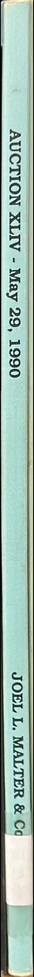 Auction XLIV : featuring ancient Greek, Roman, Byzantine, Islamic and modern coins plus related antiquities [...] : Tuesday May 29, 1990 /  Joel L. Malter & Co. spine