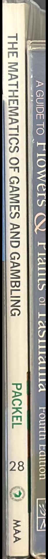 The mathematics of games and gambling / by Edward Packel spine