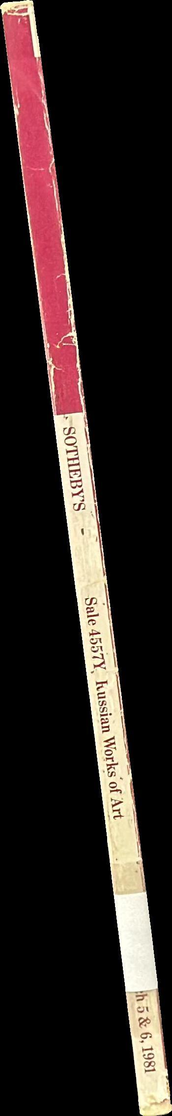 Russian works of art ... : Thursday March 5 1981, Friday March 6 1981 spine