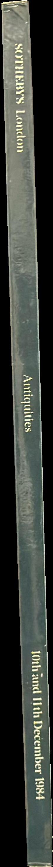 Egyptian, Middle Eastern, Greek, Etruscan, Celtic and Roman antiquities, ancient glass and art reference books ... : Monday 10th December 1984 and Tuesday 11th December 1984 / Sotheby's spine
