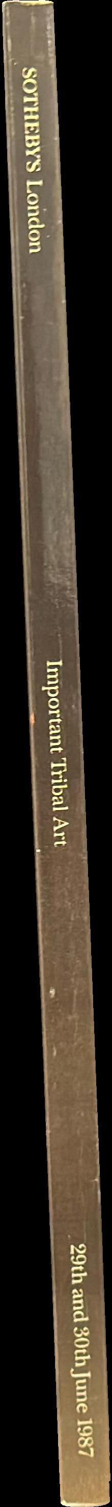 Tribal art : Monday 29th June 1987, Tuesday 30th June 1987 / Sotheby's spine