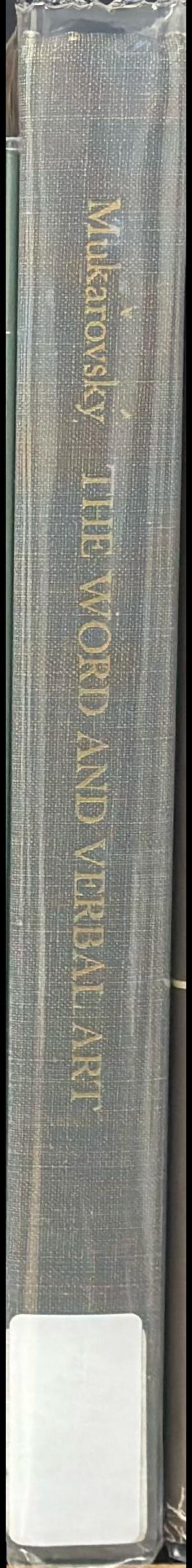 The word and verbal art : selected essays spine
