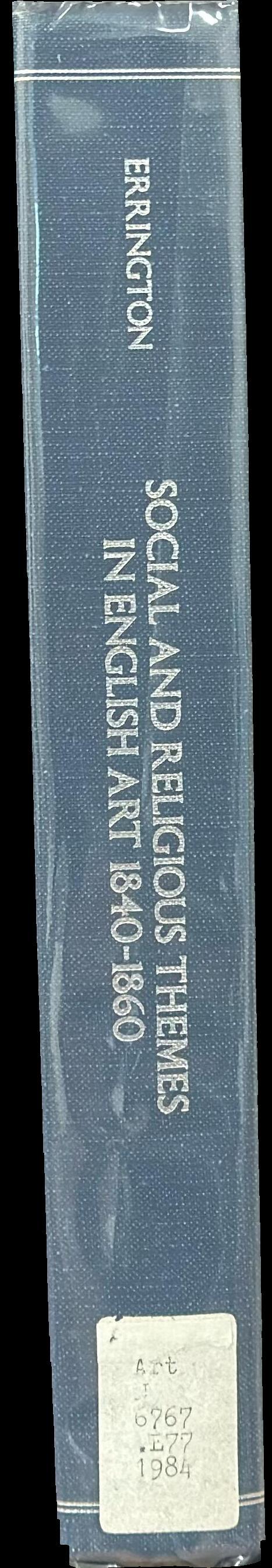 Social and religious themes in English art 1840-1860 spine