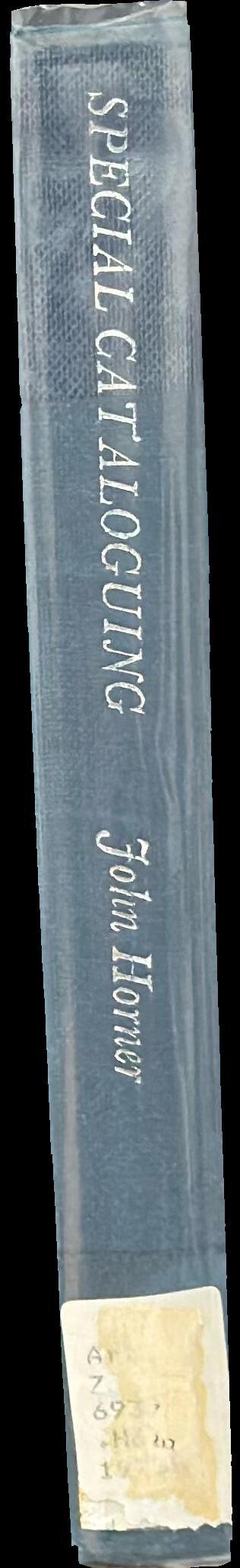 Special cataloguing : with particular reference to music, film, maps, serials and the multi-media computerised catalogue spine
