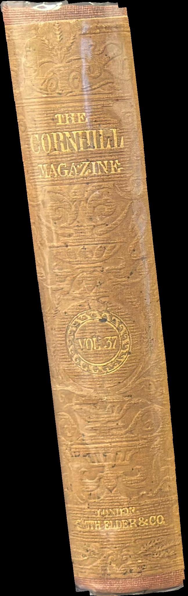 The Cornhill magazine : vol. XXXVII, January to June, 1878 spine