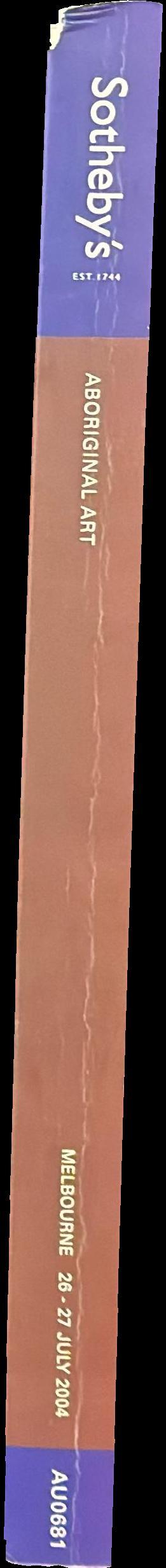 Aboriginal art : Melbourne, Monday 26 July, Tuesday 27 July 2004 / Sotheby's spine