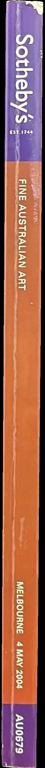 Fine Australian art : Melbourne, Tuesday 4 May 2004 / Sotheby's spine