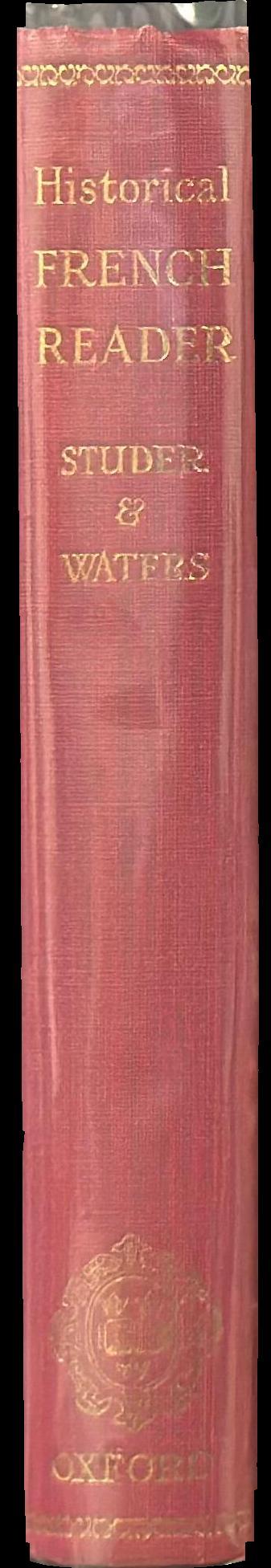 Historical French reader : medieval period spine