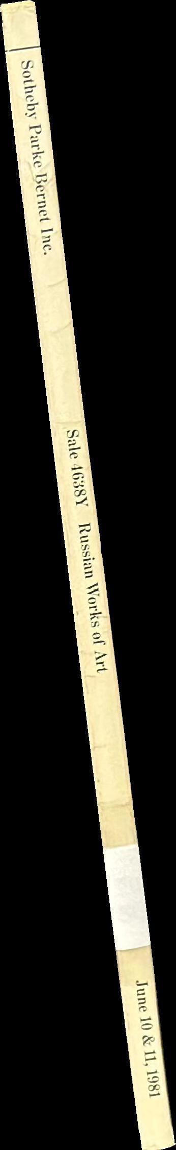 Russian works of art ... : Wednesday, June 10, 1981 and Thursday, June 11, 1981 spine