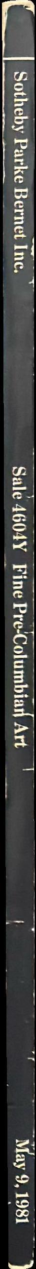 Fine Pre-Columbian art ... : Saturday, May 9, 1981 spine