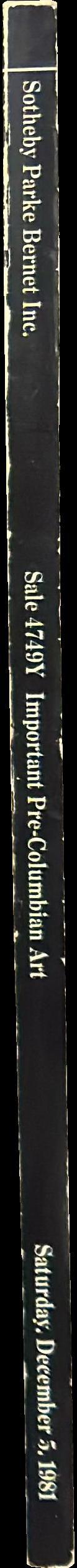 Important Pre-Columbian art ... : Saturday, December 5, 1981 spine