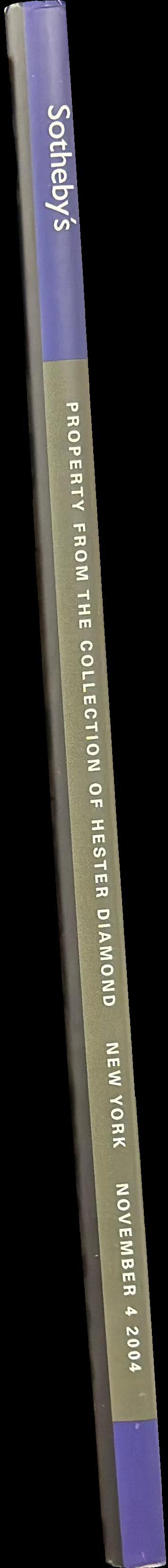 Property from the collection of Hester Diamond : New York, November 4, 2004 / Sotheby's spine