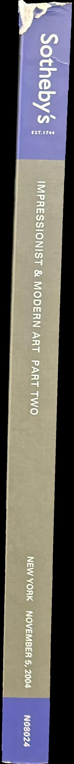 Impressionist and modern art, part two ... : New York, Friday, November 5, 2004 / Sotheby's spine