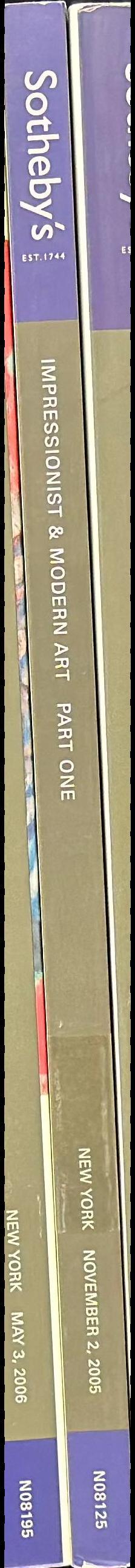Impressionist and modern art, part one : New York, November 2, 2005 / Sotheby's spine