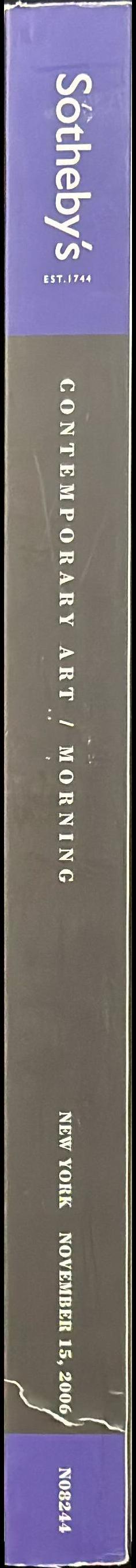 Contemporary art, morning : including property from the Vanthournout collection : New York, Wednesday,  November 15, 2006 / Sotheby's spine
