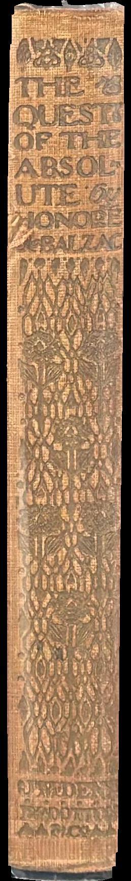 The quest of the absolute / by Honore de Balzac spine
