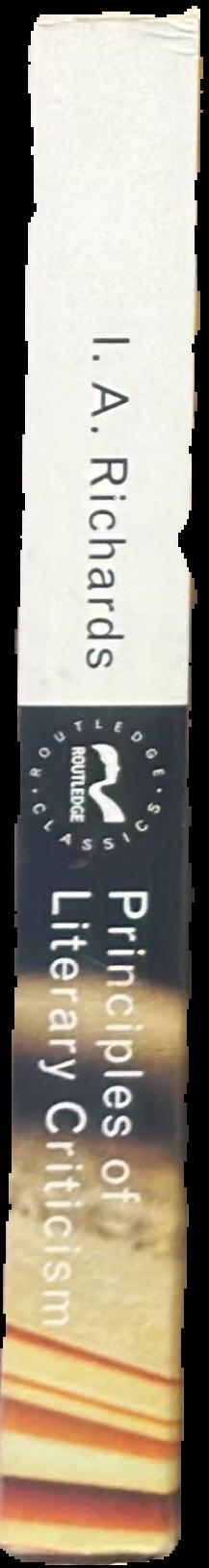 Principles of literary criticism / I. A. Richards spine