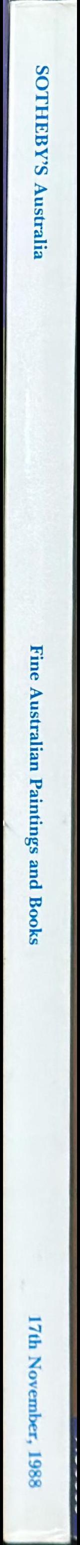 Fine Australian paintings and books : Thursday, 17th November 1988 / Sotheby's spine