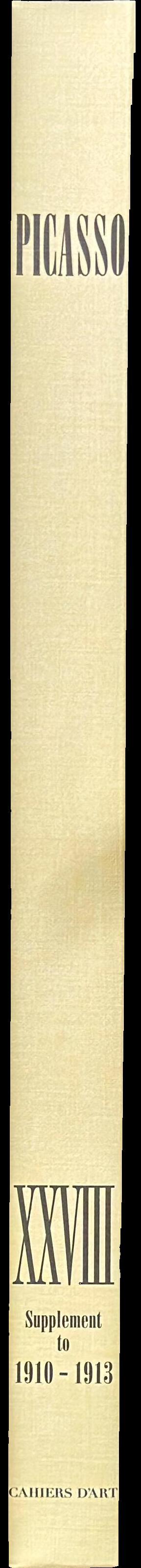Pablo Picasso : vol. 28 : supplement to 1910-1913 spine